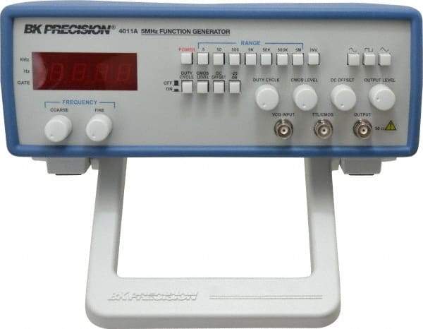 B&K Precision - 20 dB, 50 Ohm, 5 MHz Sine Wave, LED Display Function Generator - 10 ppm Wave Accuracy, 20 dB Amplitude, 5 MHz Max Wave Form, Includes Instruction Manual, Line Cord, Output Cable with BNC to Alligator Clips - Americas Industrial Supply