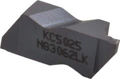 Kennametal - 3062NG K Grade KC5025, 1.58mm Cutting Width Carbide Grooving Insert - 2.39mm Max Depth of Cut, Left Hand, 0.19mm Corner Radius, TiAlN Finish - Americas Industrial Supply