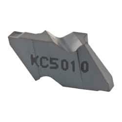 Kennametal - 2M200NG K Grade KC5010, 2mm Cutting Width Carbide Grooving Insert - 2.79mm Max Depth of Cut, Right Hand, 0.19mm Corner Radius, TiAlN Finish - Americas Industrial Supply