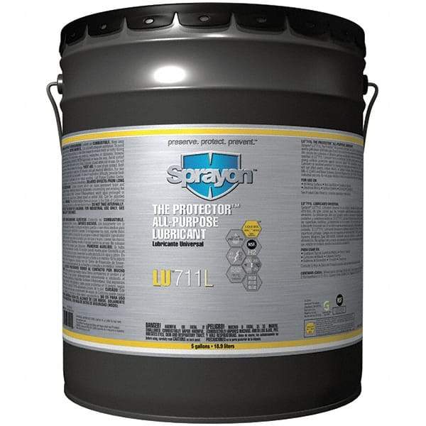 Sprayon - 5 Gal Pail Penetrant/Lubricant - Light Amber, -20°F to 500°F, Food Grade - Americas Industrial Supply