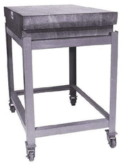 Made in USA - 18" Long x 12" Wide x 33" High, Steel Stationary Inspection Surface Plate Stand - Rubber Enamel, Gray - Americas Industrial Supply