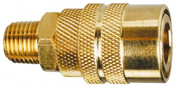 Made in USA - Hose Barb Pneumatic Hose Plug - Brass, 1/4" Body Diam, 1/4" Hose ID - Americas Industrial Supply
