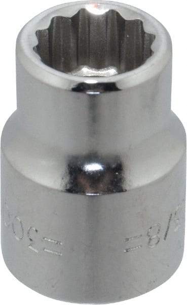 Blackhawk by Proto - 3/8", 3/8" Drive, Standard Hand Socket - 12 Points, 57/64" OAL, Chrome Finish - Americas Industrial Supply