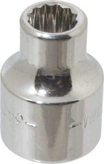 Blackhawk by Proto - 3/8" Drive, Standard Hand Socket - 12 Points, 57/64" OAL, Chrome Finish - Americas Industrial Supply