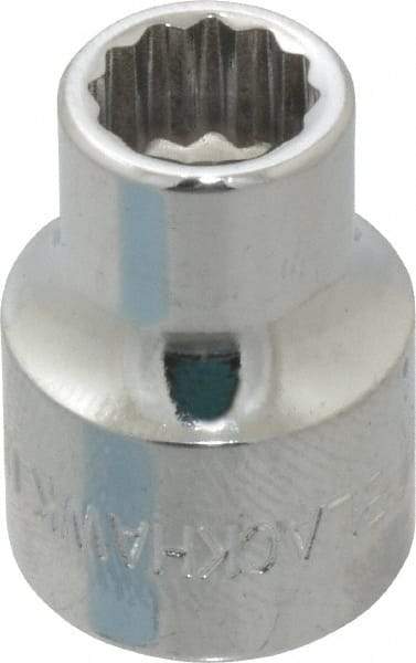 Blackhawk by Proto - 3/8" Drive, Standard Hand Socket - 12 Points, 57/64" OAL, Chrome Finish - Americas Industrial Supply