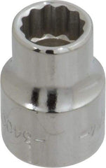 Blackhawk by Proto - 3/8" Drive, Standard Hand Socket - 12 Points, 57/64" OAL, Chrome Finish - Americas Industrial Supply