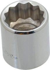 Blackhawk by Proto - 3/8" Drive, Standard Hand Socket - 12 Points, 1" OAL, Chrome Finish - Americas Industrial Supply