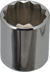 Blackhawk by Proto - 3/8" Drive, Standard Hand Socket - 12 Points, 1-13/64" OAL, Chrome Finish - Americas Industrial Supply