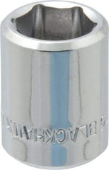 Blackhawk by Proto - 1/2", 3/8" Drive, Standard Hand Socket - 6 Points, 1" OAL, Chrome Finish - Americas Industrial Supply