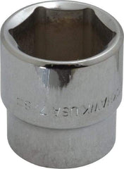 Blackhawk by Proto - 7/8", 3/8" Drive, Standard Hand Socket - 6 Points, 1-7/32" OAL, Chrome Finish - Americas Industrial Supply