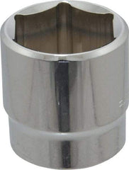 Blackhawk by Proto - 1", 3/8" Drive, Standard Hand Socket - 6 Points, 1-13/32" OAL, Chrome Finish - Americas Industrial Supply