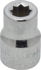 Blackhawk by Proto - 1/4", 3/8" Drive, Standard Hand Socket - 8 Points, 1" OAL, Chrome Finish - Americas Industrial Supply