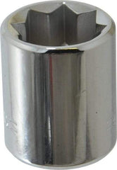 Blackhawk by Proto - 1/2", 3/8" Drive, Standard Hand Socket - 8 Points, 1" OAL, Chrome Finish - Americas Industrial Supply