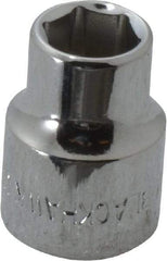 Blackhawk by Proto - 3/8" Drive, Standard Hand Socket - 6 Points, 57/64" OAL, Chrome Finish - Americas Industrial Supply