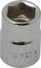 Blackhawk by Proto - 3/8" Drive, Standard Hand Socket - 6 Points, 57/64" OAL, Chrome Finish - Americas Industrial Supply