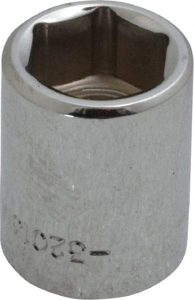 Blackhawk by Proto - 3/8" Drive, Standard Hand Socket - 6 Points, 1" OAL, Chrome Finish - Americas Industrial Supply