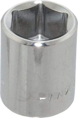 Blackhawk by Proto - 3/8" Drive, Standard Hand Socket - 6 Points, 1" OAL, Chrome Finish - Americas Industrial Supply