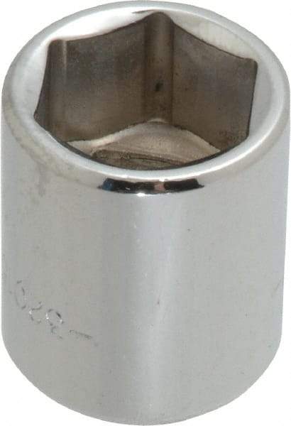 Blackhawk by Proto - 3/8" Drive, Standard Hand Socket - 6 Points, 1" OAL, Chrome Finish - Americas Industrial Supply