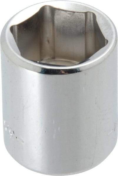 Blackhawk by Proto - 3/8" Drive, Standard Hand Socket - 6 Points, 1" OAL, Chrome Finish - Americas Industrial Supply