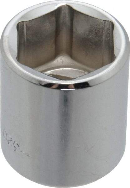 Blackhawk by Proto - 3/8" Drive, Standard Hand Socket - 6 Points, 1" OAL, Chrome Finish - Americas Industrial Supply