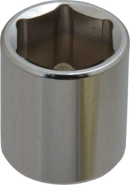 Blackhawk by Proto - 3/8" Drive, Standard Hand Socket - 6 Points, 1-13/64" OAL, Chrome Finish - Americas Industrial Supply