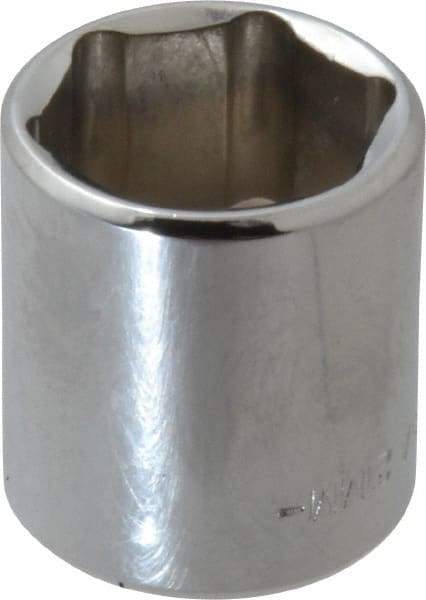 Blackhawk by Proto - 3/8" Drive, Standard Hand Socket - 6 Points, 1-13/64" OAL, Chrome Finish - Americas Industrial Supply