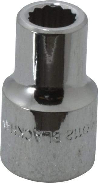 Blackhawk by Proto - 3/8", 1/2" Drive, Standard Hand Socket - 12 Points, 1-1/2" OAL, Chrome Finish - Americas Industrial Supply