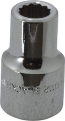 Blackhawk by Proto - 3/8", 1/2" Drive, Standard Hand Socket - 12 Points, 1-1/2" OAL, Chrome Finish - Americas Industrial Supply