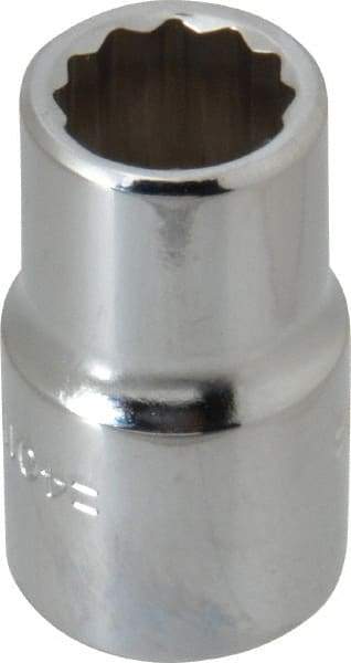 Blackhawk by Proto - 1/2", 1/2" Drive, Standard Hand Socket - 12 Points, 1-1/2" OAL, Chrome Finish - Americas Industrial Supply