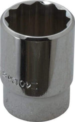 Blackhawk by Proto - 13/16", 1/2" Drive, Standard Hand Socket - 12 Points, 1-1/2" OAL, Chrome Finish - Americas Industrial Supply