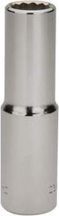 Blackhawk by Proto - 1/2", 1/2" Drive, Deep Hand Socket - 12 Points, 3-1/8" OAL, Chrome Finish - Americas Industrial Supply