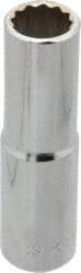 Blackhawk by Proto - 9/16", 1/2" Drive, Deep Hand Socket - 12 Points, 3-1/8" OAL, Chrome Finish - Americas Industrial Supply