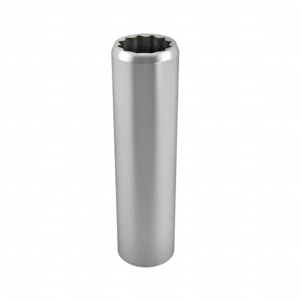 Blackhawk by Proto - 3/4", 1/2" Drive, Deep Hand Socket - 12 Points, 3-1/8" OAL, Chrome Finish - Americas Industrial Supply