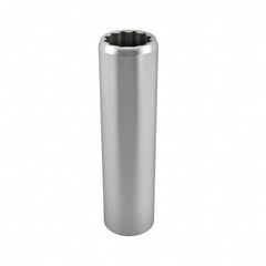 Blackhawk by Proto - 3/4", 1/2" Drive, Deep Hand Socket - 12 Points, 3-1/8" OAL, Chrome Finish - Americas Industrial Supply