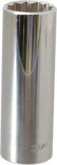 Blackhawk by Proto - 13/16", 1/2" Drive, Deep Hand Socket - 12 Points, 3-1/8" OAL, Chrome Finish - Americas Industrial Supply