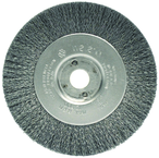 4" Diameter - 3/8-1/2" Arbor Hole - Crimped Stainless Straight Wheel - Americas Industrial Supply