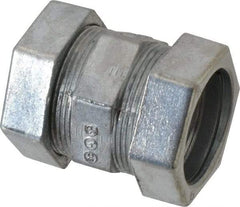 Thomas & Betts - 1" Trade, Die Cast Zinc Compression EMT Conduit Coupling - Noninsulated - Americas Industrial Supply