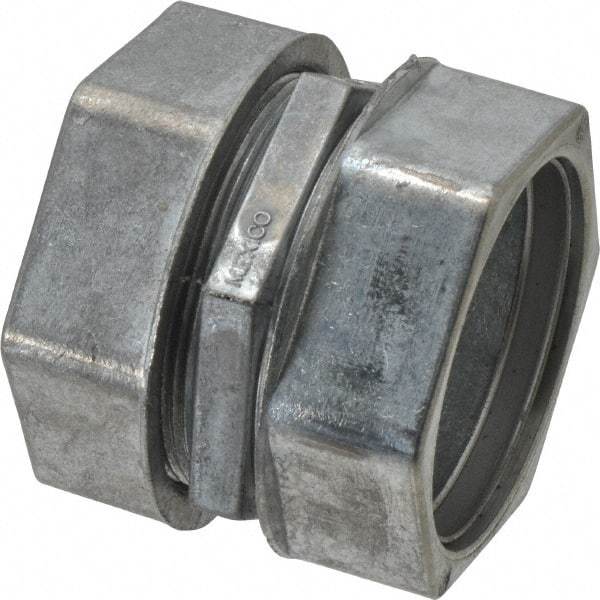 Thomas & Betts - 2" Trade, Die Cast Zinc Compression EMT Conduit Coupling - Noninsulated - Americas Industrial Supply