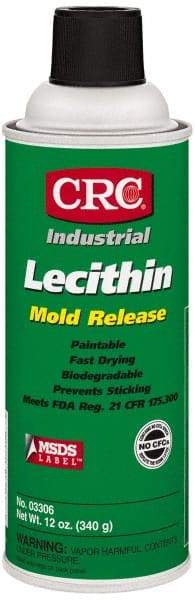 CRC - 16 Ounce Aerosol Can, Clear, General Purpose Mold Release - Food Grade, Lecithin Composition - Americas Industrial Supply