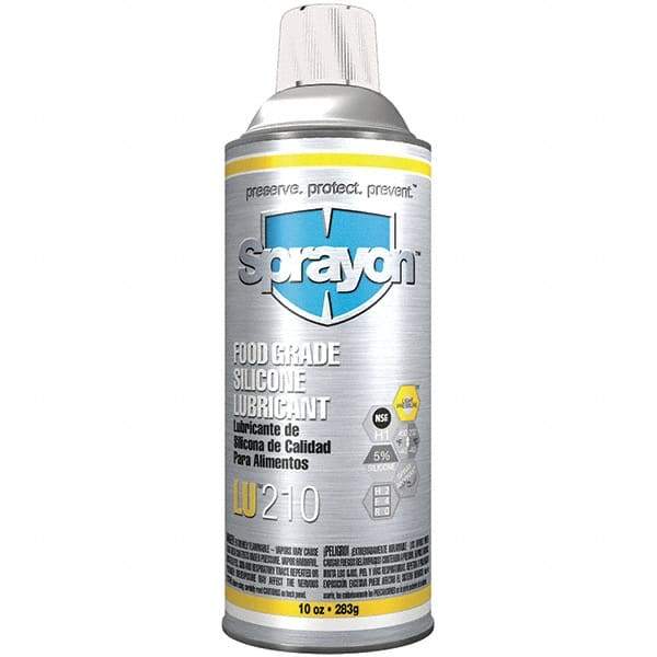 Sprayon - 12 oz Aerosol Silicone Penetrant/Lubricant - Clear, -40°F to 450°F, Food Grade - Americas Industrial Supply