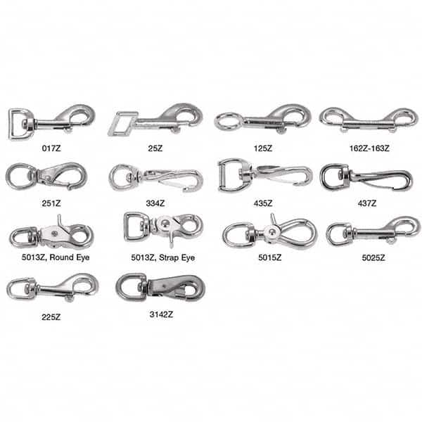 Campbell - Snaps Type: Swiveling, Round Eye Bolt Snap Overall Length (Inch): 3-1/2 - Americas Industrial Supply