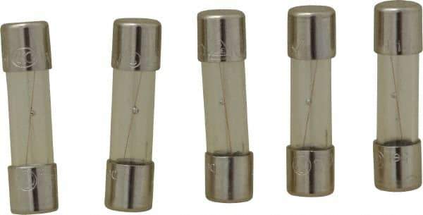 Ferraz Shawmut - 250 VAC, 1 Amp, Time Delay Miniature Glass Fuse - Clip Mount, 20mm OAL, 5mm Diam - Americas Industrial Supply