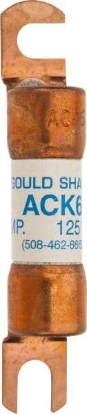 Ferraz Shawmut - 6 Amp Time Delay Round Forklift & Truck Fuse - 125VAC, 125VDC, 3.07" Long x 0.5" Wide, Bussman ACK6, Ferraz Shawmut ACK6 - Americas Industrial Supply