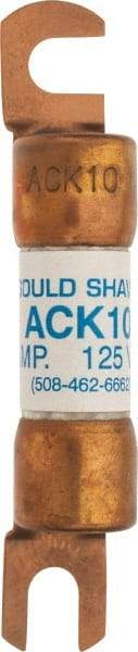 Ferraz Shawmut - 10 Amp Time Delay Round Forklift & Truck Fuse - 125VAC, 125VDC, 3.07" Long x 0.5" Wide, Bussman ACK10, Ferraz Shawmut ACK10 - Americas Industrial Supply