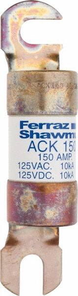 Ferraz Shawmut - 150 Amp Time Delay Round Forklift & Truck Fuse - 125VAC, 125VDC, 4.72" Long x 1" Wide, Bussman ACK150, Ferraz Shawmut ACK150 - Americas Industrial Supply