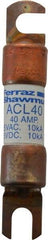 Ferraz Shawmut - 40 Amp General Purpose Round Forklift & Truck Fuse - 125VAC, 125VDC, 3.07" Long x 0.5" Wide, Bussman ACL40, Ferraz Shawmut ACL40 - Americas Industrial Supply