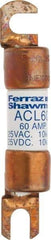 Ferraz Shawmut - 60 Amp General Purpose Round Forklift & Truck Fuse - 125VAC, 125VDC, 3.07" Long x 0.5" Wide, Bussman ACL60, Ferraz Shawmut ACL60 - Americas Industrial Supply