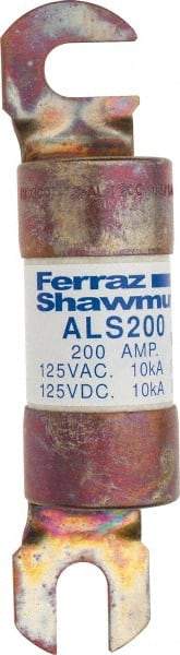 Ferraz Shawmut - 200 Amp General Purpose Round Forklift & Truck Fuse - 125VAC, 125VDC, 4.71" Long x 1" Wide, Bussman ALS200, Ferraz Shawmut ALS200 - Americas Industrial Supply