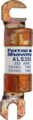 Ferraz Shawmut - 350 Amp General Purpose Round Forklift & Truck Fuse - 125VAC, 125VDC, 4.71" Long x 1" Wide, Bussman ALS350, Ferraz Shawmut ALS350 - Americas Industrial Supply