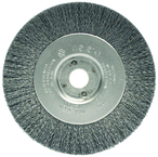 4" Diameter - 3/8-1/2" Arbor Hole - Crimped Stainless Straight Wheel - Americas Industrial Supply